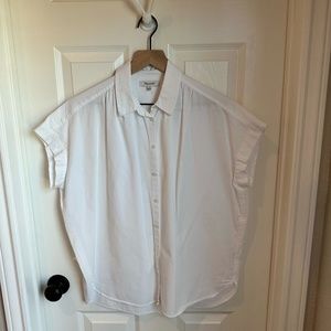 Madewell Dolman White Buttondown Short Sleeve Shirt